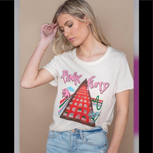 Chaser Pink Floyd Cotton Jersey Crew Neck Band Tee - Picture 3 of 11